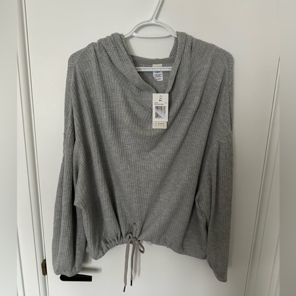 L*Space Venice Beach waffle knit cropped hoodie (size M/L) NWT - Picture 11 of 15